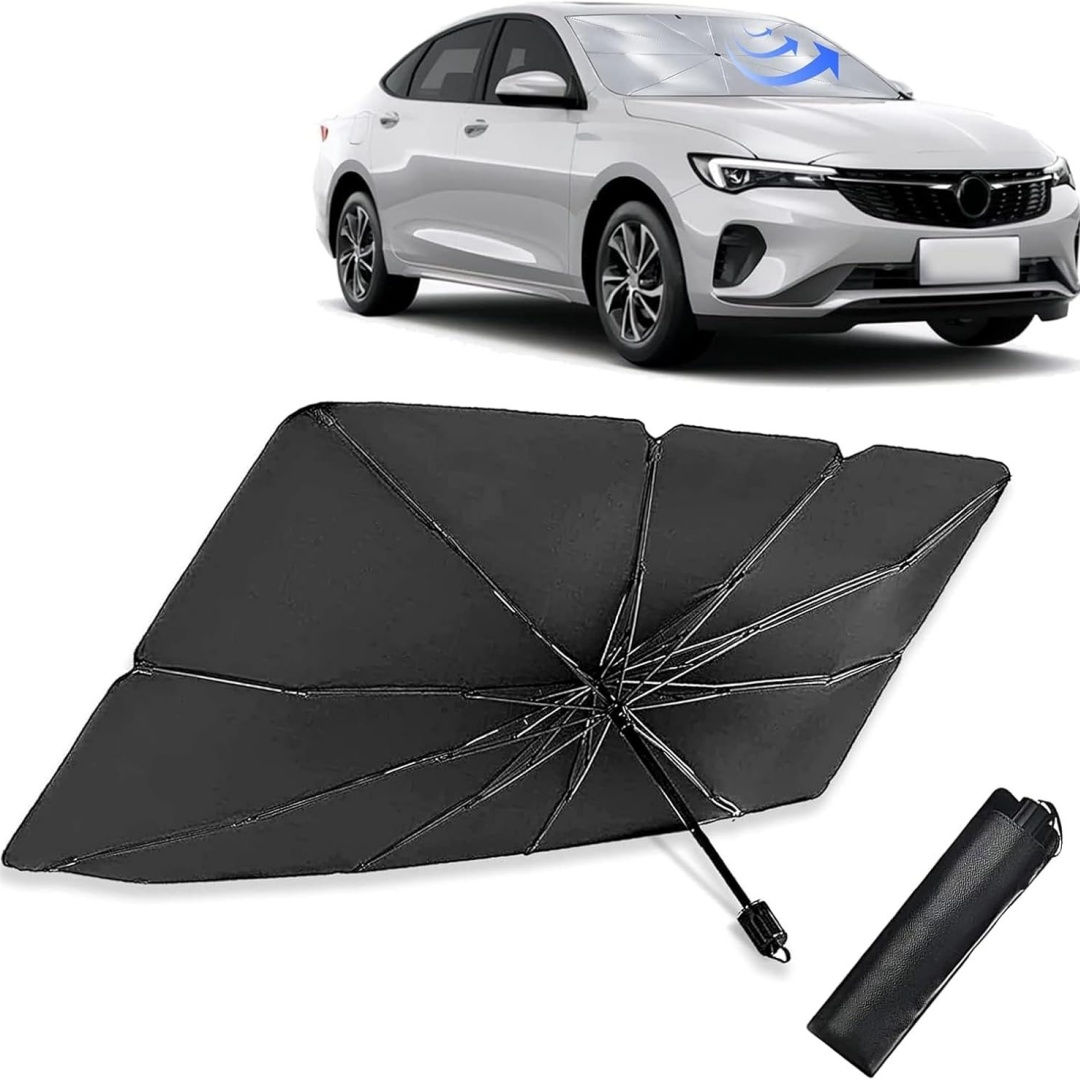 Car Sunshade Windshield Umbrella Foldable - Parasole a Ombrello per Parabrezza, Pieghevole