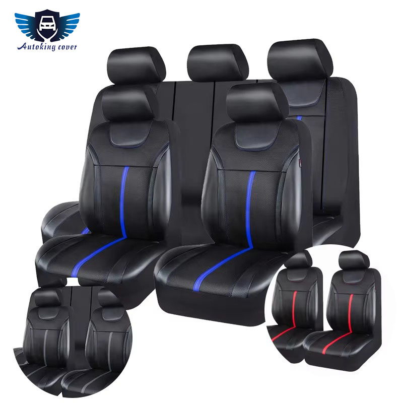 Leather Car Seat Covers Full Set Universal - AUTOKING Set di Coprisedili Universali in