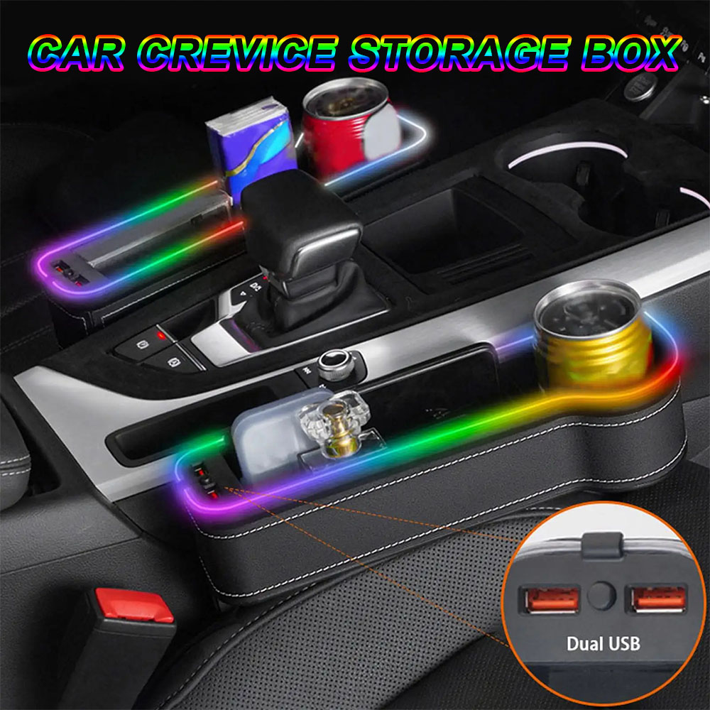 Seat Gap Filler Organizer With Usb Charger - Scatola portaoggetti per fessure per auto