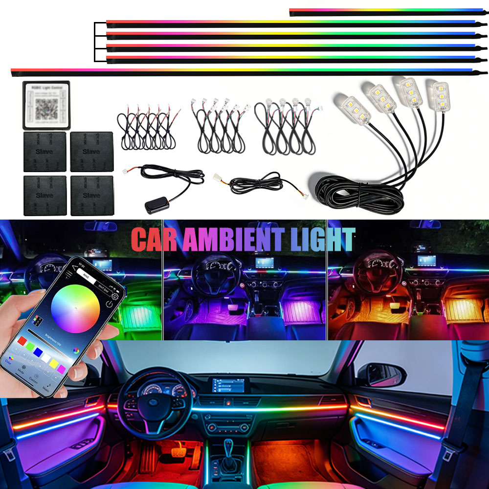 Led Ambient Interior Car Lights App Control - Luci Ambientali LED in Acrilico per