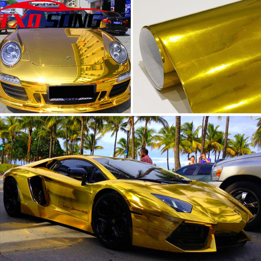 Anti Glare Car Rearview Mirror Film - Pellicola Adesiva Flessibile Cromata Oro a