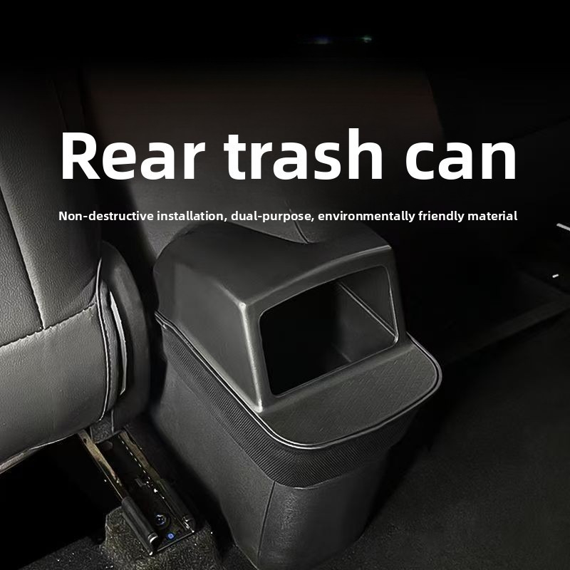 Waterproof Car Trash Can With Lid - Contenitore portaoggetti posteriore in silicone per