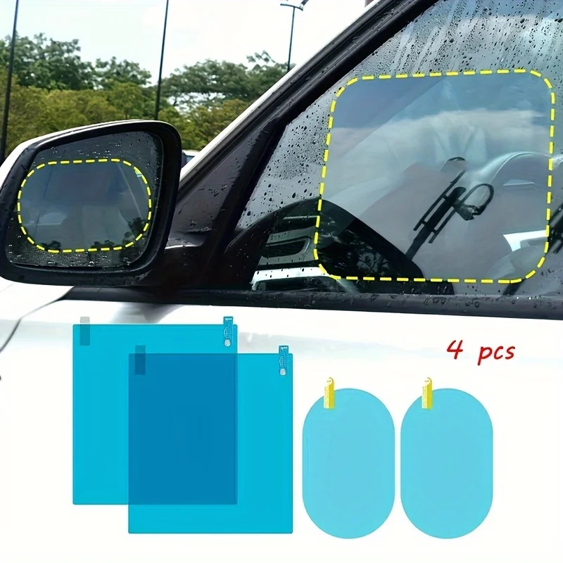 Anti Glare Car Rearview Mirror Film - 4 pezzi di pellicola protettiva per