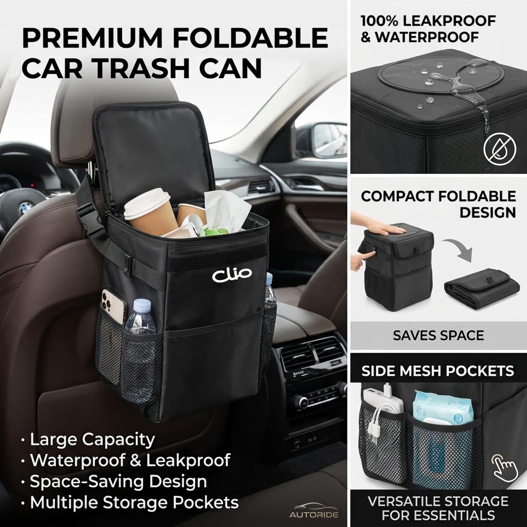 Waterproof Car Trash Can With Lid - Borsa portaoggetti impermeabile per auto, sacco