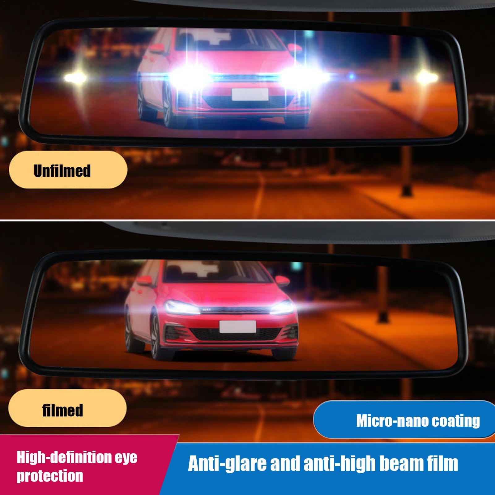 Anti Glare Car Rearview Mirror Film - Pellicola Adesiva Antiabbagliamento per Specchietto Retrovisore