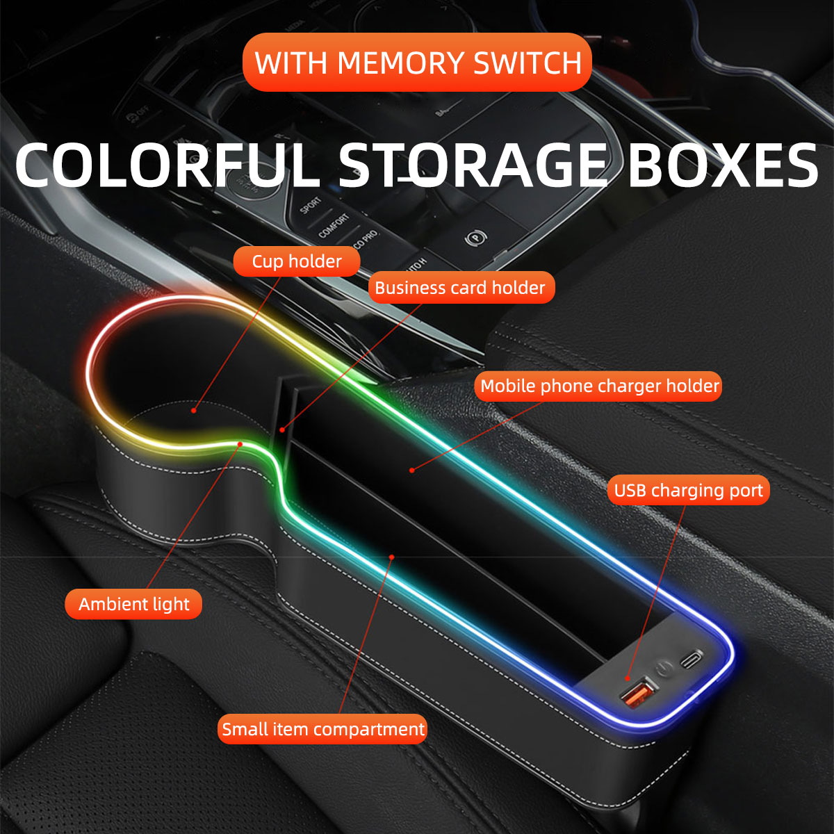Organizer per Fessure del Sedi - Seat Gap Filler Organizer With Usb Charger recensione e prezzo