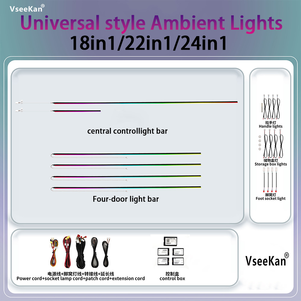 Kit di Illuminazione Ambiental - Led Ambient Interior Car Lights App Control recensione e prezzo