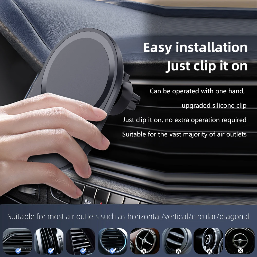 Mini caricabatteria da auto wi - Magnetic Phone Holder For Car Vent recensione e prezzo