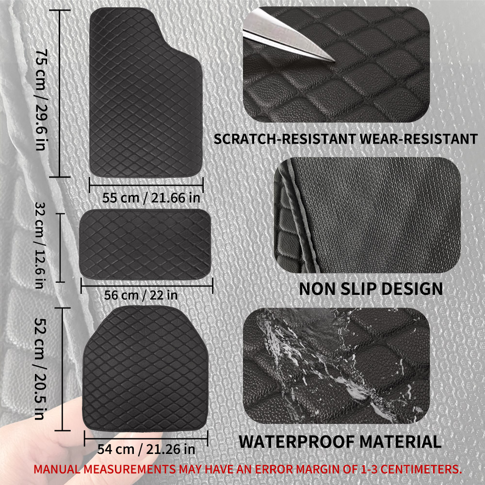 Tappetini universali in pelle  - Car Floor Mats Universal Waterproof Leather recensione e prezzo