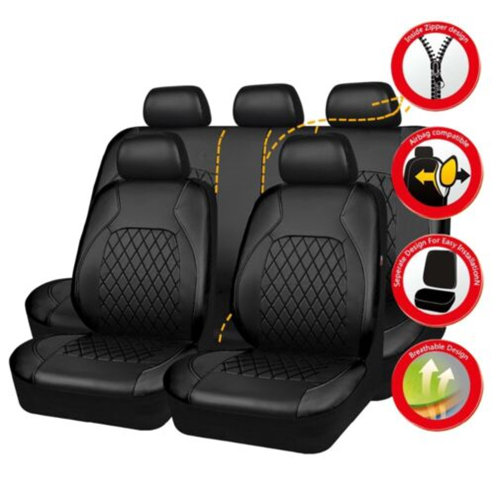 Set di coprisedili per auto un - Leather Car Seat Covers Full Set Universal recensione e prezzo
