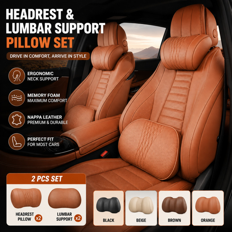 Cuscino Poggiatesta per Auto i - Memory Foam Car Neck Pillow Lumbar Support recensione e prezzo