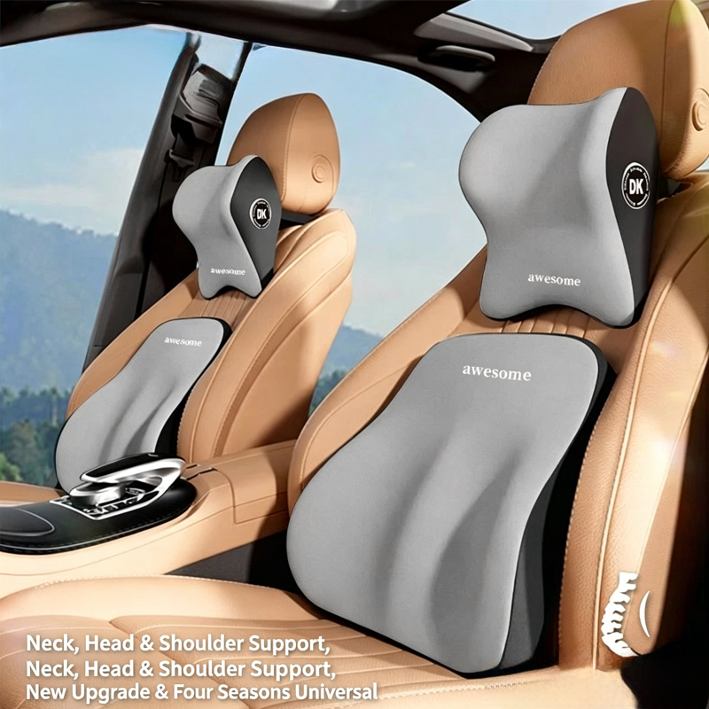 Set Cuscino per Collo e Suppor - Memory Foam Car Neck Pillow Lumbar Support recensione e prezzo