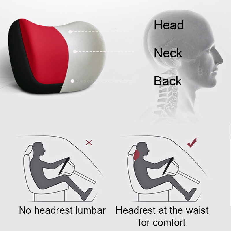 SEAMETAL Cuscino poggiatesta p - Memory Foam Car Neck Pillow Lumbar Support recensione e prezzo